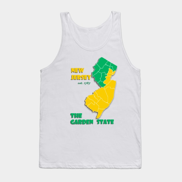 New Jersey The Garden State Tank Top by Steady Eyes